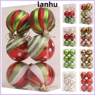 LANHU Christmas Ball Ornaments, Colorful 6cm Christmas Baubles,  Plastic Christmas Tree Hanging Baub
