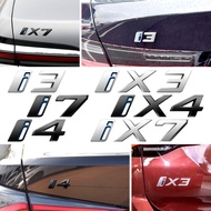 1Pcs Car Styling ABS Plastic Emblem Decor For BMW I3 I4 I7 IX IX3 IX4 IX7 Logo Rear Tail Bumper Trun