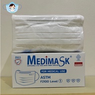 Medimask ASTM LV1 หน้ากากอนามัยทางการแพทย์ สีขาว 1กล่อง 50ชิ้น