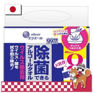 Elleair Alcohol Wipes for Virus Cleaning, Refill Wet Wipes Box, Alcohol Type