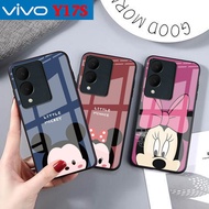 HP Vivo Y17s glass softcase - casing Vivo Y17shp - Vivo Y17s case - softcase - latest casing - cute 