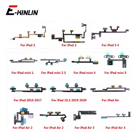 Power ON OFF Volume Key Button Switch Flex Cable Ribbon For iPad 5 6 7 8 Air Mini 1 2 3 4 5 10.2 inc