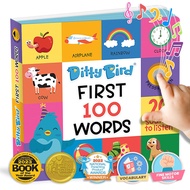 DITTY BIRD First 100 Words | Interactive Books for Toddlers 1-3 | Educational Sound Books for 1 Year