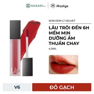 Son Kem Lì Mastige Velvet Lâu Trôi Màu V6 Đỏ Gạch 4.5ml