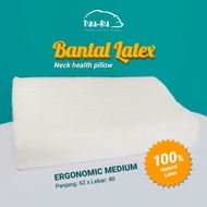 MUURU Medium Ergonomic Latex Pillow|100% Natural Latex|Ergonomic Neck Health Pillow