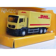RMZ City 1-64 MAN TGS DHL Delivery Truck DHL Lorry Diecast Model Car (Yellow)