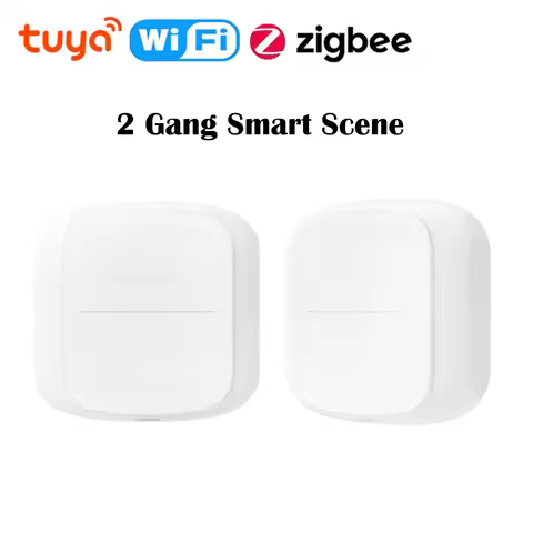 Tuya Smart WiFi/Zigbee Switch Push Button Switch 2Gang 6 Scene Wireless Smart Home Remote Controller