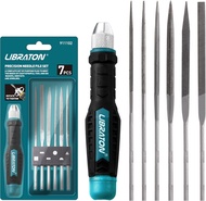 LIBRATON Needle Files Set 13PCS with 6 Steel File 6 Diamond File Set Cleaning Brush & Carrying Case 
