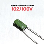 HIJAU Capacitor milar 102j 100v mylar 102 100v Green