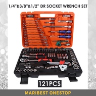 SRUNV / DEKECR-V 121PCS G-10003 1/4” & 3/8” & 1/2” Dr Socket Ratchet Combination Spanner Wrench Set 