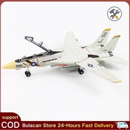 1:72 F-14 Tomcat Fighter Jet Model White Black ABS Plastic 10.24inch Detailed