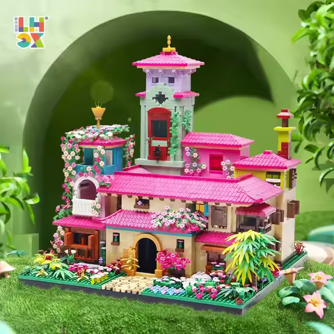 3600PCS Encanto‌ Magic Castle House Building Blocks Sakura Wild Villa Assemble Diamond Bricks Toys B