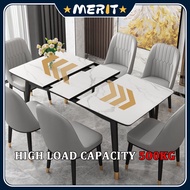 MR Extendable Dining Table Sintered Stone Dining Table Set Folding Dining Table Marble Table foldable table