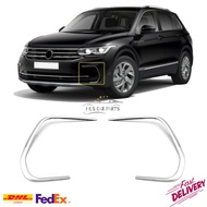 Volkswagen Tiguan Mk2 Chrome Front Fog Surround Lamp Cover Car Decorations Stainless Steel Exterior 