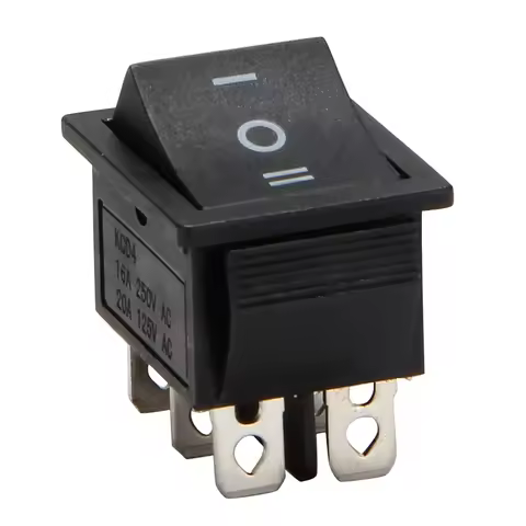 6-Terminals 3 Position ON/OFF/ON DPDT Boat Rocker Switch Double Pole Double Throw 16A 250VAC 20A 125