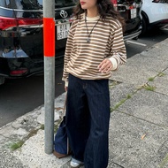 Striped round neck sweater - Aufra studio