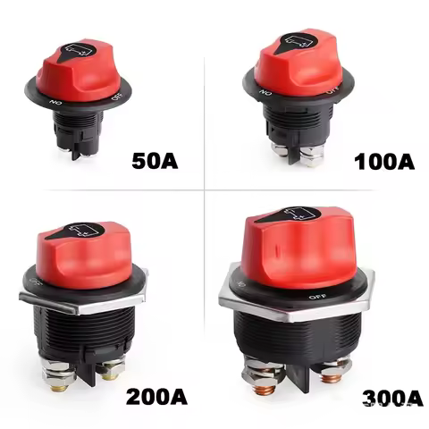 1pc DC 32V 50A 100A 200A300A Battery Isolator Battery Disconnect Switch Master Power Cut Off Switch 
