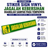 VINYL SIGN STICKER KEEP IT CLEAN STICKER UK 31 X 5.5 CM READY TO SHIP