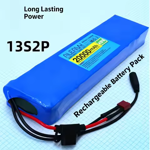 48V 10Ah Li-ion Rechargeable Battery Pack 13S2P with Charger for Scooter Bike Golf Cart Mobility Sco