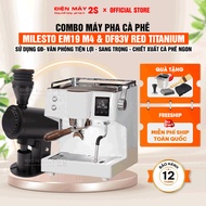 [HCM-VAT Included] Combo Milesto EM19 M4 Coffee Maker and DF83V Coffee Grinder Red Titanium Blade 20