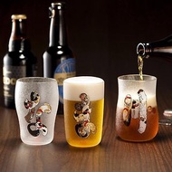 (3入木盒禮盒組)【日本ADERIA】江戶貓平假名浮世繪啤酒杯三件組