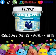 🇲🇾 [ READY STOCK / EXPRESS DELIVERY / KEPONG BARU ] CAT PUTIH / WHITE PAINT ONLY 白色墙壁油漆 1 LITRE / 1L