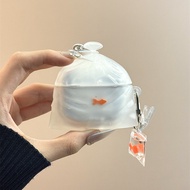 trending internet celebrity garbage bag goldfish earphone case compatible with apple airpods 4 prote