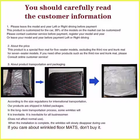 Custom Car Floor Mats Special Waterproof And Non-slip Leather Carpet Car Accessories For Mazda CX-9 