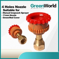 4 Holes Nozzle Manual Knapsack Sprayer Nozzle Kepala Tembaga Pam Racun