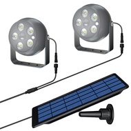 ไฟสปอตไลท์ ไฟไฮไลท์ 5LED*2 flood light spotlight solar garden light