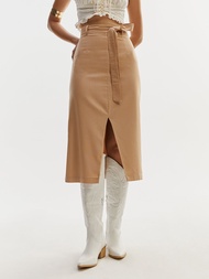 [Pomelo] กระโปรงยาวดีเทลผูกโบว์ / Bow Tie Midi Skirt