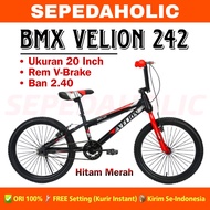 Sepeda Anak Laki BMX VELION 242 Ban 2.40 Ukuran 20 Inch Umur 8-10 Tahun