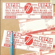 Cetak Kupon Undian /Kupon Air Galon / Kupon Bonus / Kupon Undian