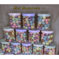 Ready Stock50-55pcs HALAL Mini Macaron Lamour Babyroon Mini Macarons Macaron Lamour Babyroon Crispy 超脆迷你马卡龙零食马卡龙罐