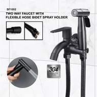 High Pressure Bidet spray set Stainless steel hand bidet two way bathroom toilet pipe faucet 水龙头 Water tap