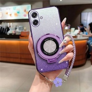 Softcase Samsung A07 A06 4G A06 5G A05 A05s Case Glitter Blink Ring Magsafe Holder With Bonus Flowrs
