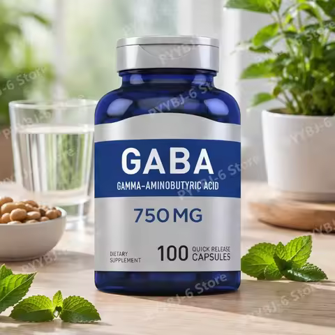 GABA 750mg Gamma-Aminobutyric Acid 100 Quick Release Capsules Non-GMO & Gluten Free Dietary Suppleme