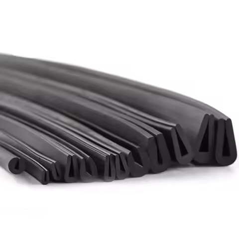 1/5M Black Rubber Edge Strip U Section Anti Oil Seal Edge Shield Encloser Inner Width 0.5-10mm High 