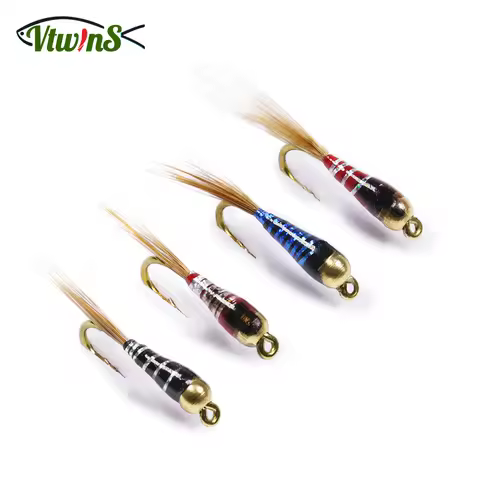 Vtwins Epoxy Brass Bead Head Spanish Fly Perdigon Nymphs Euro Nymphing Style For Trout Fishing Fly L