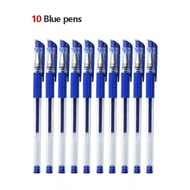 10ชิ้น🔥ราคาถูกสุด ปากกาเจล 0.5mm แบบหัวปกติ และหัวเข็ม สีน้ำเงิน สีดำ ปากกาหมึกเจลอย่างดี เขียนลื่น ไม่สะดุด