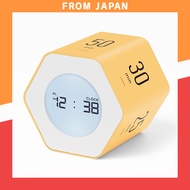 Mooas Multi-Hexagon Clock Timer Ver.2 - Versatile Study Timer with 12/24-Hour Modes, Count Up/Down F