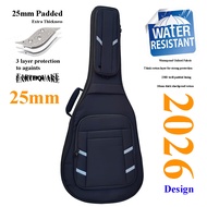 Cibeles Electric Guitar Bag Super Protection Triple Padded 25mm Black Full Guitar Bag for Electric G