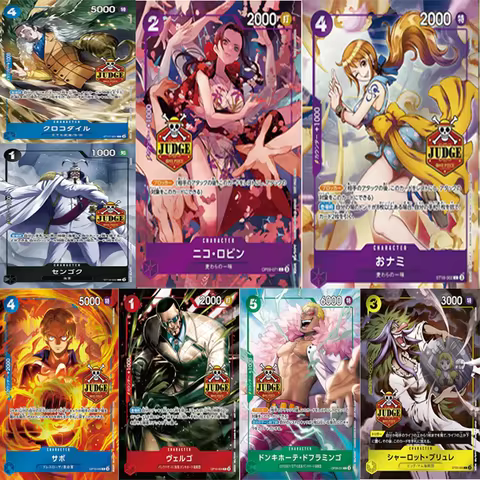 Diy One Piece Card Japanese Judge Promo Tcg Crocodile St17-001 O-Nami St18-002 Op10-049 Sabo Op09-07