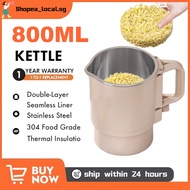 800ML Electric Kettle Stainless Steel Water Boiler Cordless Kettle Folding Portable Electric Water T