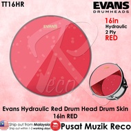Evans TT16HR Hydraulic Red Tom Drum Head 16" Snare / Tom / Timbale Drumhead / Drumskin / Drum Skin /