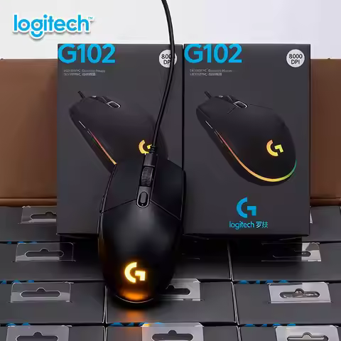 Logitech G102 Prodigy Gaming Mouse 1000Hz Polling Rate 20M Click Lifespan RGB Backlit Comfort Grip f