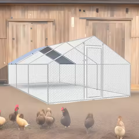 Outdoor rain protection Encryption Large rural chicken rabbit duck goose breeding Metal cage Chicken