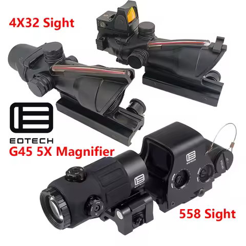 EOTECH G33 G43 3X G45 5X Magnifier 558 Holographic Collimator Red Dot Sight 4X32 Sight With Red Dot 