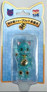 Bearbrick 招財貓 青蓄光 藍色 藍貓 Ny@brick
