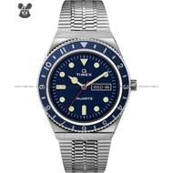 TIMEX TW2U61900 Men's Watch Q Timex Reissue 38mm Day Date Analog Quartz SS Bracelet Blue *Original